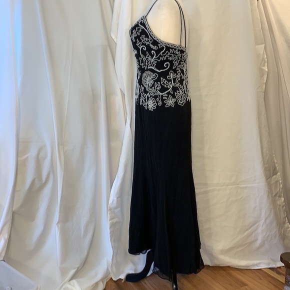 MON Cheri Black Beaded Dress Prom Evening Formal S/M - Picture 5 of 9